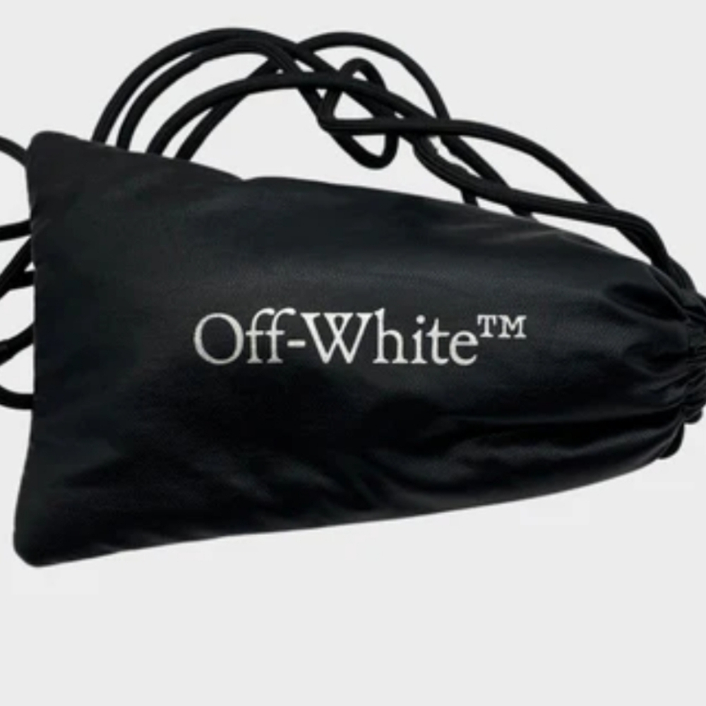 Off-White Puffer Crossbody Sunglasses Glass Case Pouch Bag